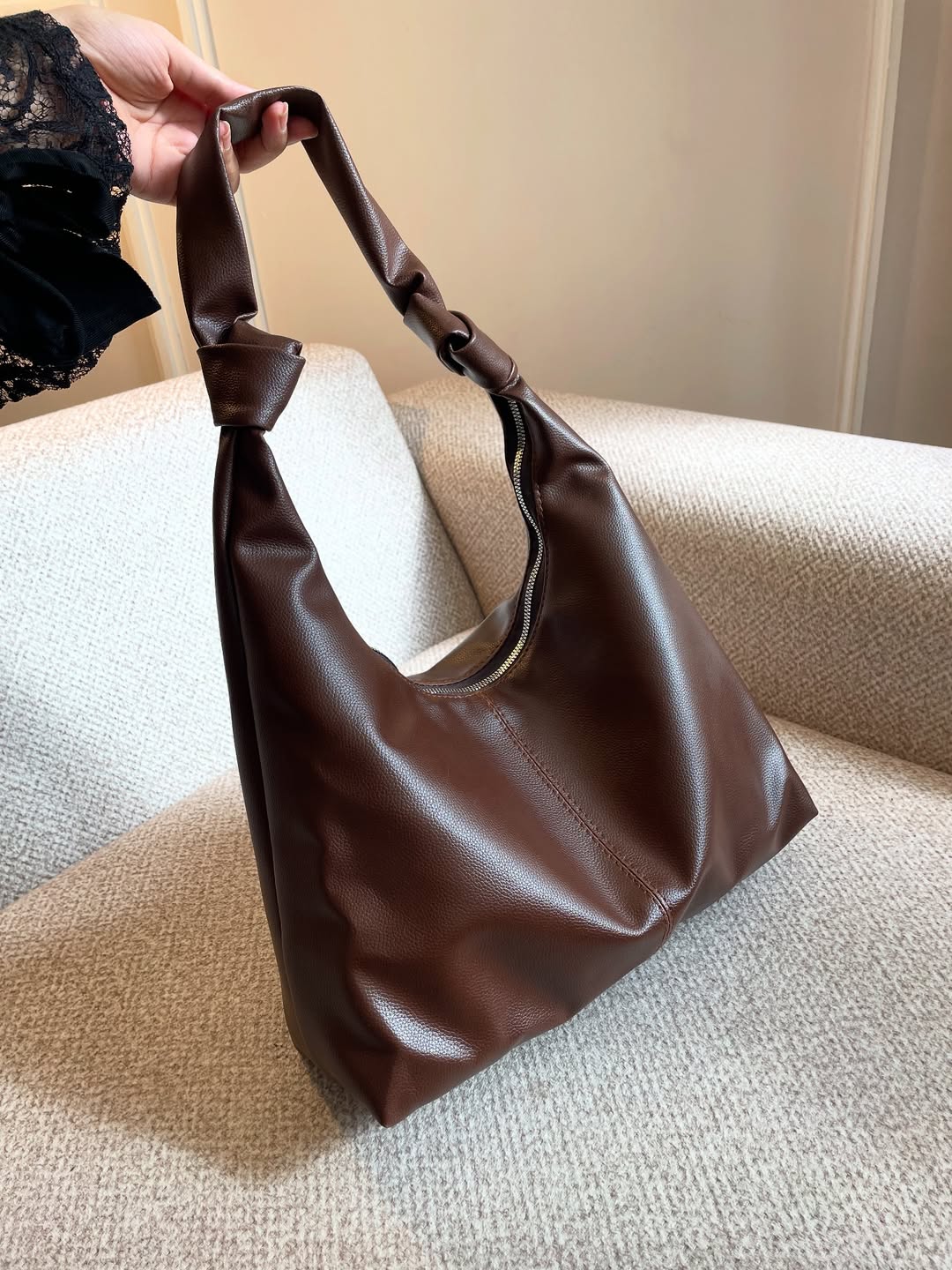 کیف شل بزرگ دخترانه دسته گره